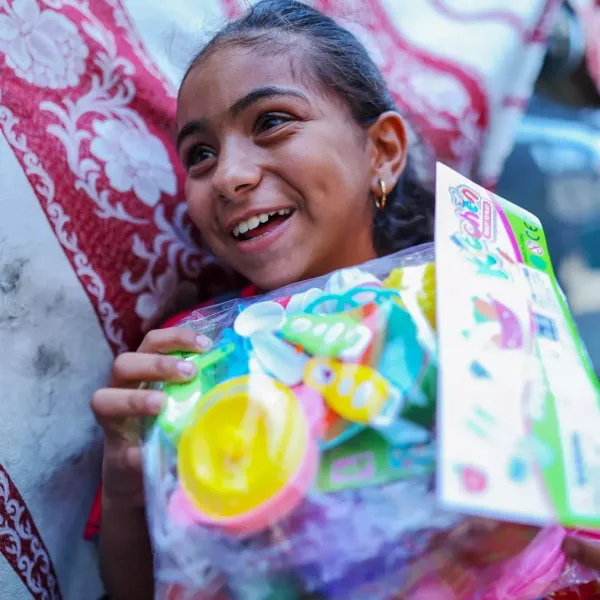 Child smiling in Gaza 5